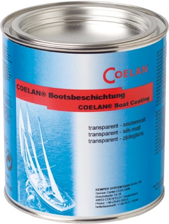 Coelan Hoogwaardige polyurethaan scheepscoating / 750 ml transparant zijdeglans