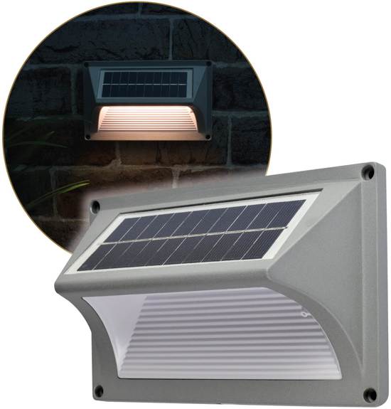 ODADDY Castor solar buitenverlichting – tuinverlichting met 50 lumen – wandlamp op zonne energie